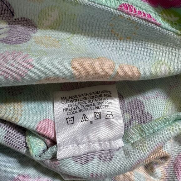 Hanna Andersson aqua floral wrap top girls size 140/US 10 empire waist tie back - Picture 7 of 7